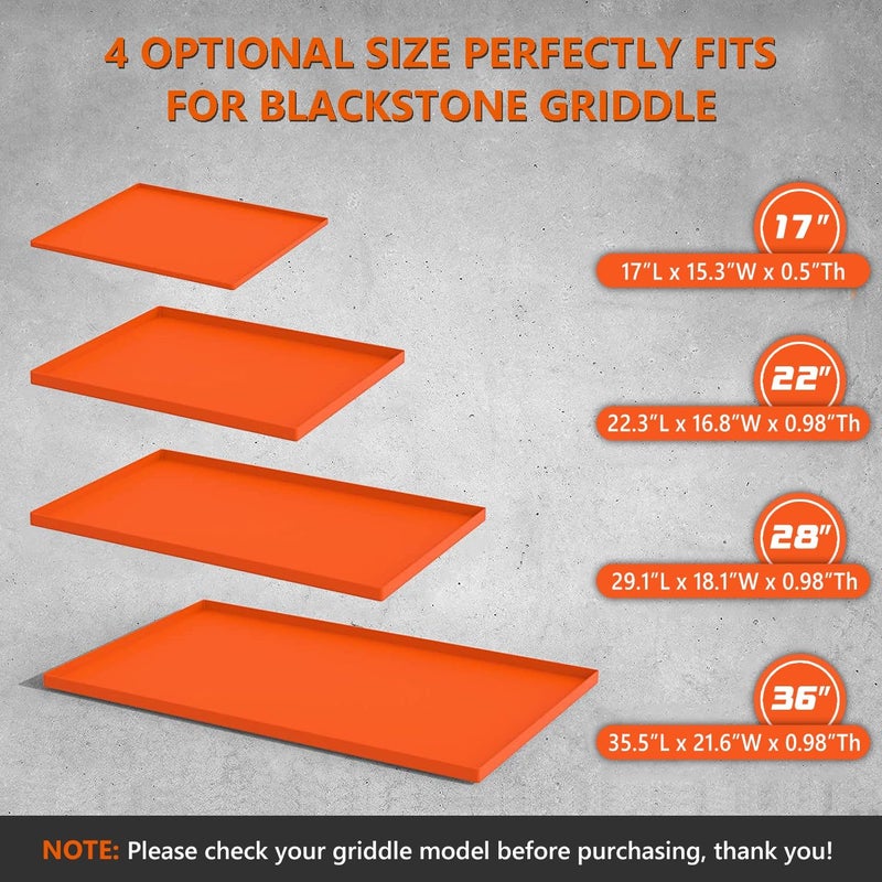 Protebox 22" Silicone Griddle Mat for Blackstone 22 Inch Grill, Heavy Duty Food Grade Silicone Griddle Cover, Protect Your Grill from Dirt & Rust All Year Round - Image 5